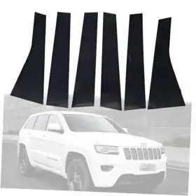Rb-jz-214 Repairus 6pcs Car Auto Side Door Window Pillar Posts Cover Trim Gloss Black Compatible