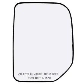 Rt72141-12pr Rugged Tuff Passenger Side Mirror Glass Assembly With Plastic Backing Plate Non-heated