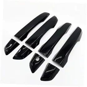 Hdcvcza-1884 Sizver Glossy-black Series Door Handle Covers Overlay No Smart Thumb Buttons