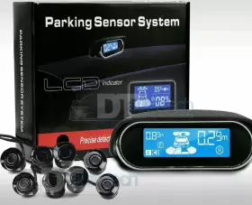 Syneticusa 610877505005 8 Parking Sensors Lcd Car Auto Backup Reverse Rear Radar System Alert Alarm Kit