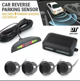 Fg-e46-98-2d Syneticusa 4 Parking Sensors Led Car Auto Backup Reverse Rear Radar System Alert Alarm Kit