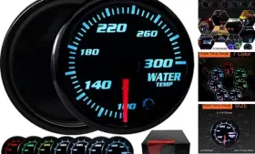 Tchenpart 797823386335 7 Color 100-300 Fahrenheit Water Coolant Temperature Gage 2 Temp Gauge