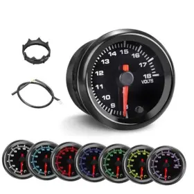 Tc-dyb02 Tchenpart 7 Color 8-18 Volts Voltage Range Volt Gauge Kit 2-1/16 Inch Voltmeter
