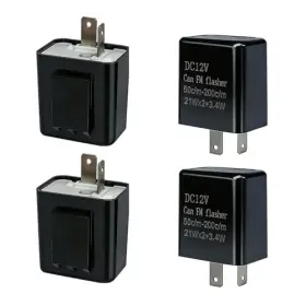 Teydz506bl-4ps-1 Teybouk 4 Pcs 2 Pin Flasher Relay Adjustable Frequency Blinker Waterproof Car
