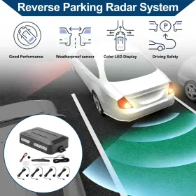 Uauto1 656417971459 4x Vehicle Reverse Backup Radar System Parking Sensors