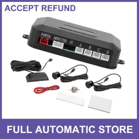 Uauto1 678202085301 Auto Vehicle Reverse Backup Radar System 2 Parking Sensors Black For Car Suv New