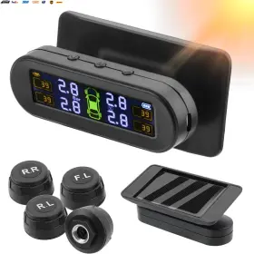 22366 Usa-viralfinds Tire Pressure Monitoring System Temperature Warning Fuel Save With 4 External Se