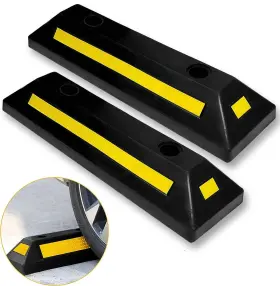 Vaygway 600164092370 Heavy Duty Rubber Parking Curb Guide Car Block - 2 Pcs Dr