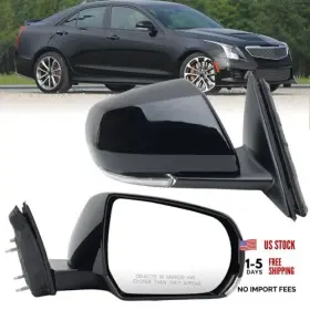 J82074312 Vefix Right Passenger Side Mirror Compatible With 2014-2018 Cadillac R-11 Pins Black