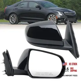 J82074352 Vefix Right Passenger Side Mirror Compatible With 2014-2018 Cadillac R-5 Pins Black