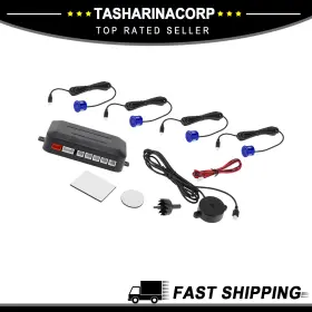 X Autohaux 619668419262 Universal Piece Of 4 Car Reverse Backup Radar System Parking Sensors Dark Blue