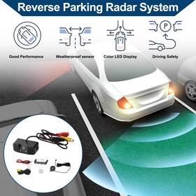 X Autohaux 656417971442 Auto Vehicle Reverse Backup Radar System Parking Sensors Buzzer Beeps