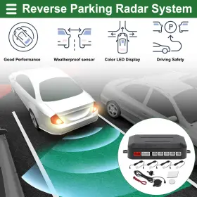 X Autohaux 781954285605 Reverse Backup Radar System Parking Sensors 4 Pc Sensor