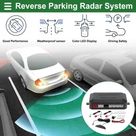 X Autohaux 781954285841 Reverse Backup Radar System Parking Sensors Rear 2