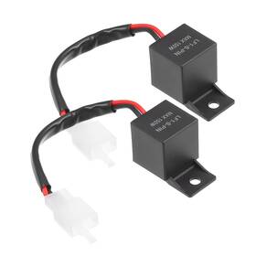 X Autohaux B0cfvjyl15 2 Pcs 12v 2-pin Electronic Led Flasher Relay For Motorcycle Turn Sign