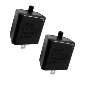 Xjvss-20654lf Xjvss 2 Pcs 12v Led Flasher Relay Adjustable 2-pin Turn Signal And Hazard Black