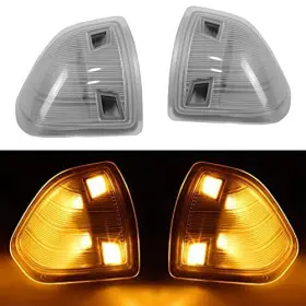Yheshop 767270966183 Led Side Mirror Turn Signal Light Left Driver And Right Clear Cover Lens
