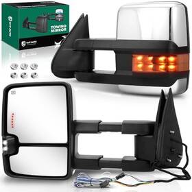 Ytautoparts Yhtmi0014 Towing Mirrors For 1999-2002 Silverado Sierra Tahoe Yukon Xl Chrome