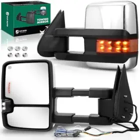 Yhtmi0014 Ytautoparts Towing Mirrors For 1999-2002 Silverado Sierra Tahoe Yukon Xl Chrome