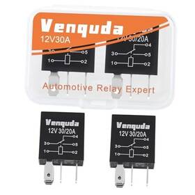 Zhenbaoshopus J-0002a2 5 Pin 12v 30a Automotive Relay Multi-purpose Universal Replacement 5pin-2pcs