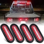 Konrali 4PCS 6INCH Oval Led Trailer Tail Lights With Backup Reverse Red New. Price: $50.03.