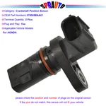 Engine Crankshaft Position Sensor PC1052 SS12380 For 16-24 Honda Civic 2.0L-L4 New. Price: $14.85.