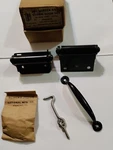 National Screen Storm Door Hardware Set Spring Hinges, Pull, Hook & Eye Black New. Price: $29.99.