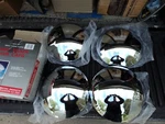 Vintage Nos Chieftain Automotive 8-8400 Baby Moon Hub Caps The Chrome Set Of Used. Price: $110.00.