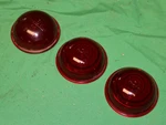 3 Vintage Bee Hive Red Glass Tail Light Lens Stadium 941 & King Harley ? Used. Price: $50.00.