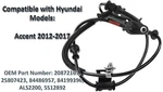 A-premium Abs Wheel Speed Sensor Hyundai Accent 2012-2017 Front Passenger Side New. Price: $17.28.