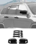 Black Exterior Side View Mirror Covers Caps & Door Handle Trim Fit For... New. Price: $106.72.