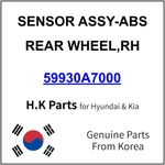 59930A7000 Kia Sensor Assy-abs Rear Wheel,rh New Genuine Oem Part. Price: $20.99.